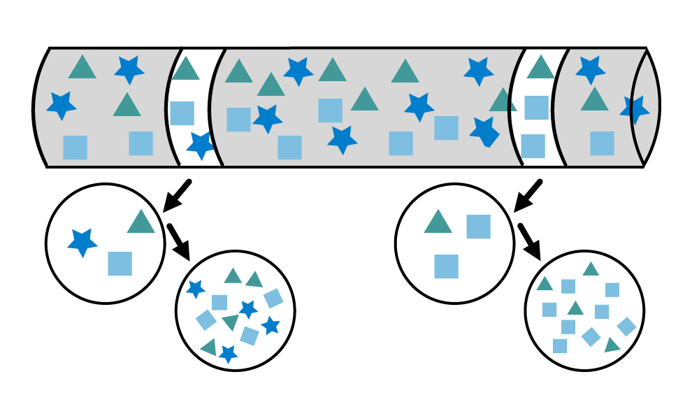 The Theory of Sampling - illustration of content heterogeneity.